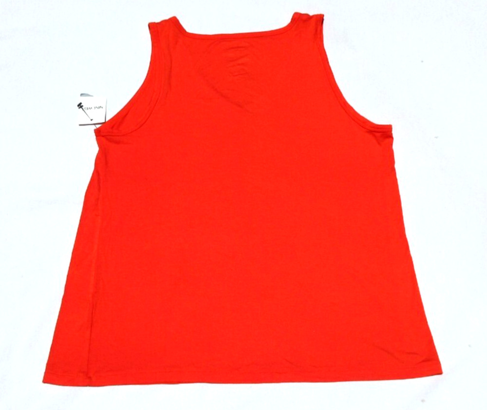 NWT Nine West Womens Large Soft Spun Fire Orange V-Neck Tank Top Shirt -New Tags